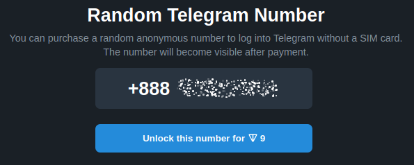 Telefonnummer bei Fragment.com kaufen