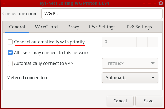 Wireguard VPN Editieren